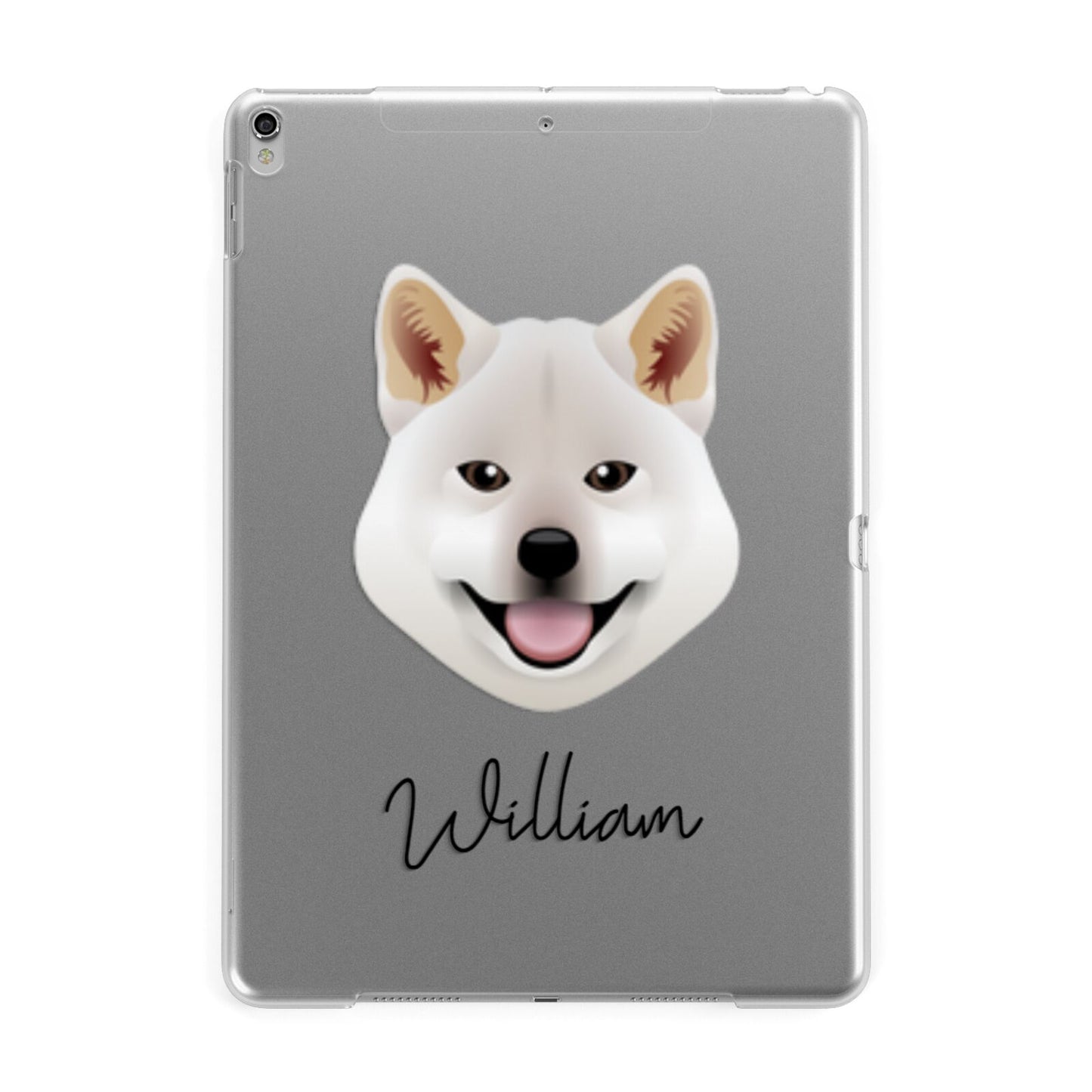 Japanese Shiba Personalised Apple iPad Silver Case