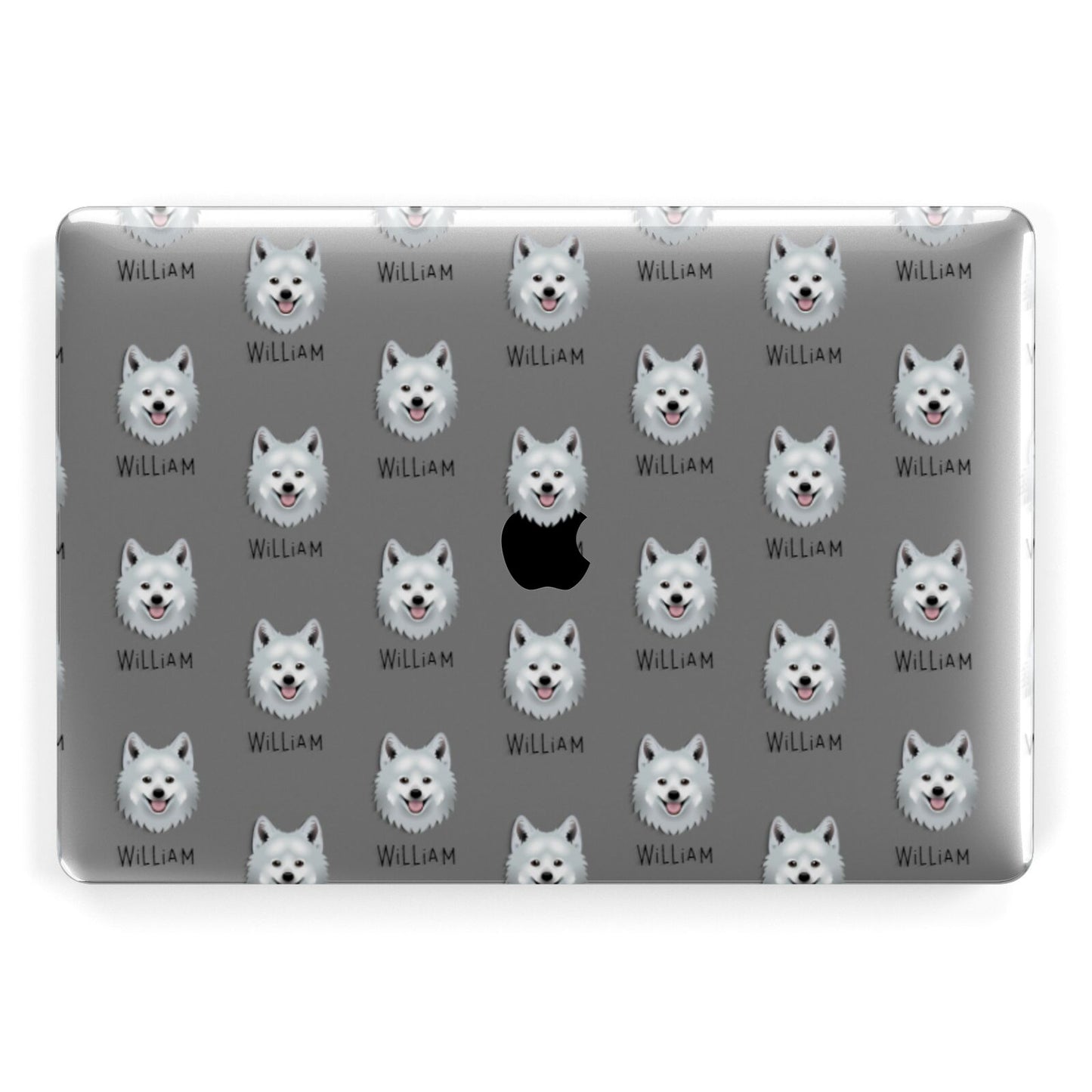 Japanese Spitz Icon with Name Apple MacBook Case