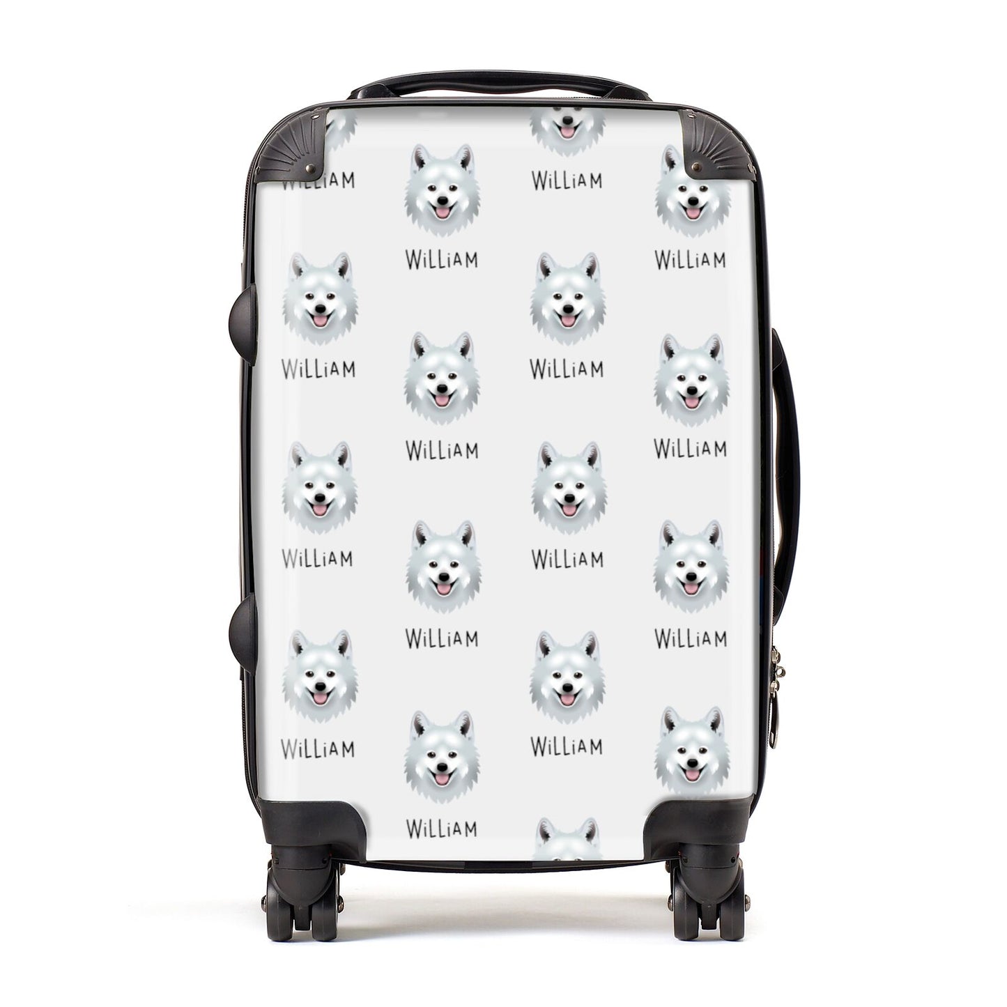 Japanese Spitz Icon with Name Suitcase