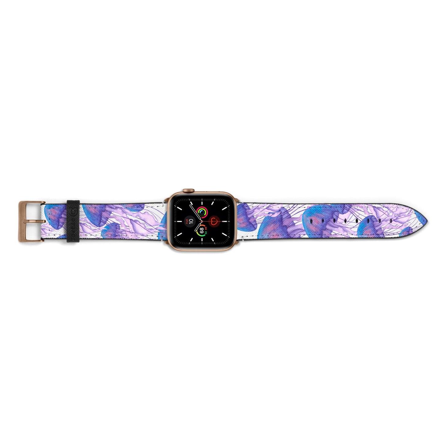 Jellyfish Apple Watch Strap Landscape Image Gold Hardware