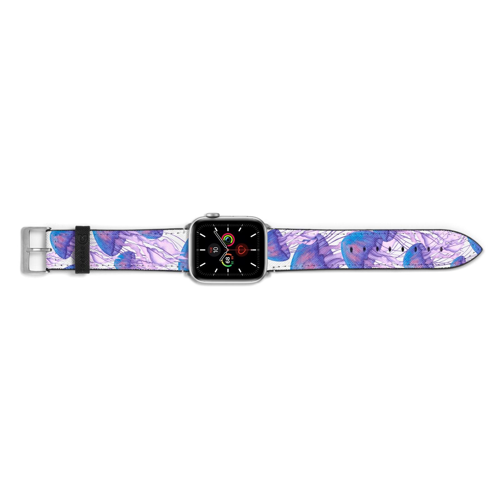 Jellyfish Apple Watch Strap Landscape Image Silver Hardware