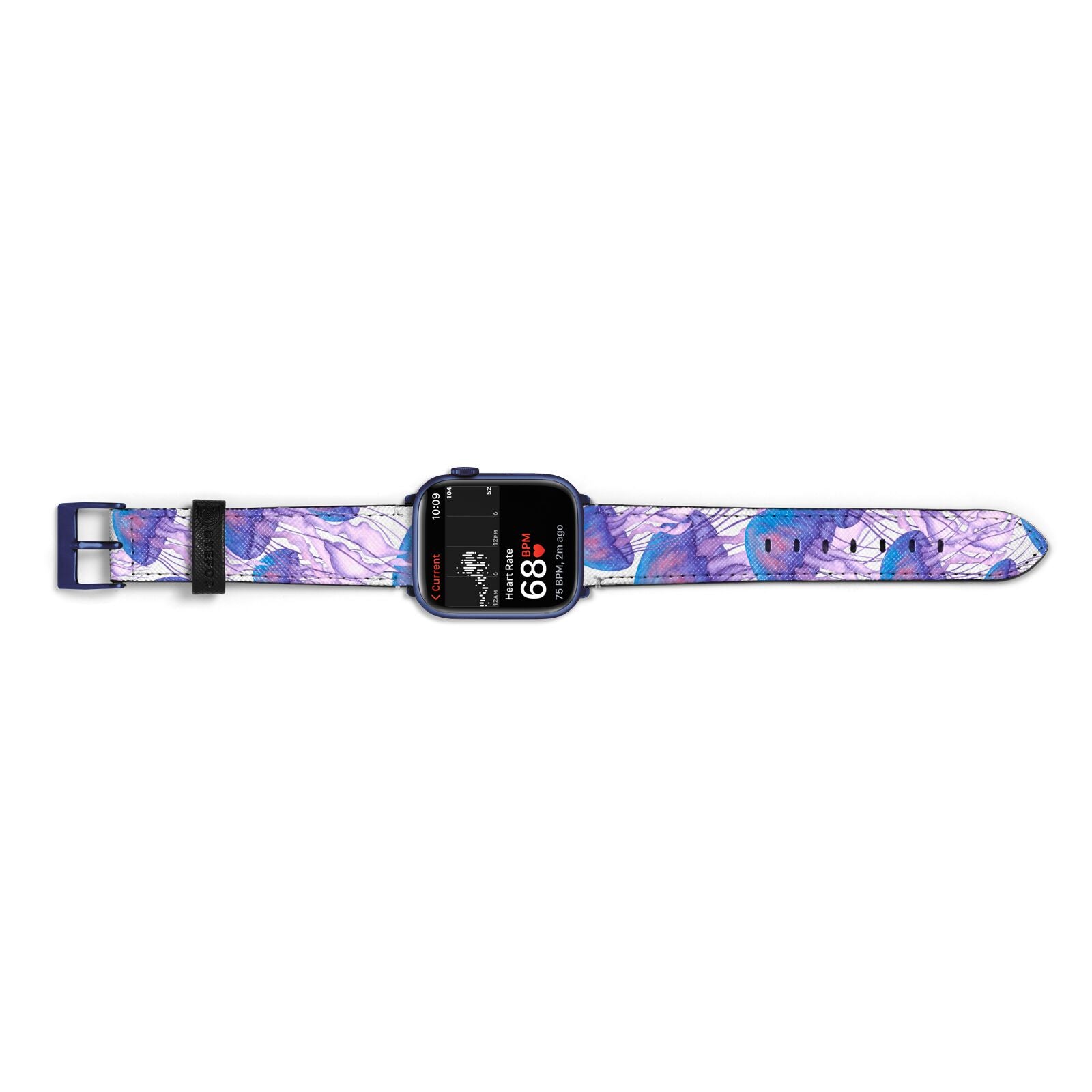 Jellyfish Apple Watch Strap Size 38mm Landscape Image Blue Hardware