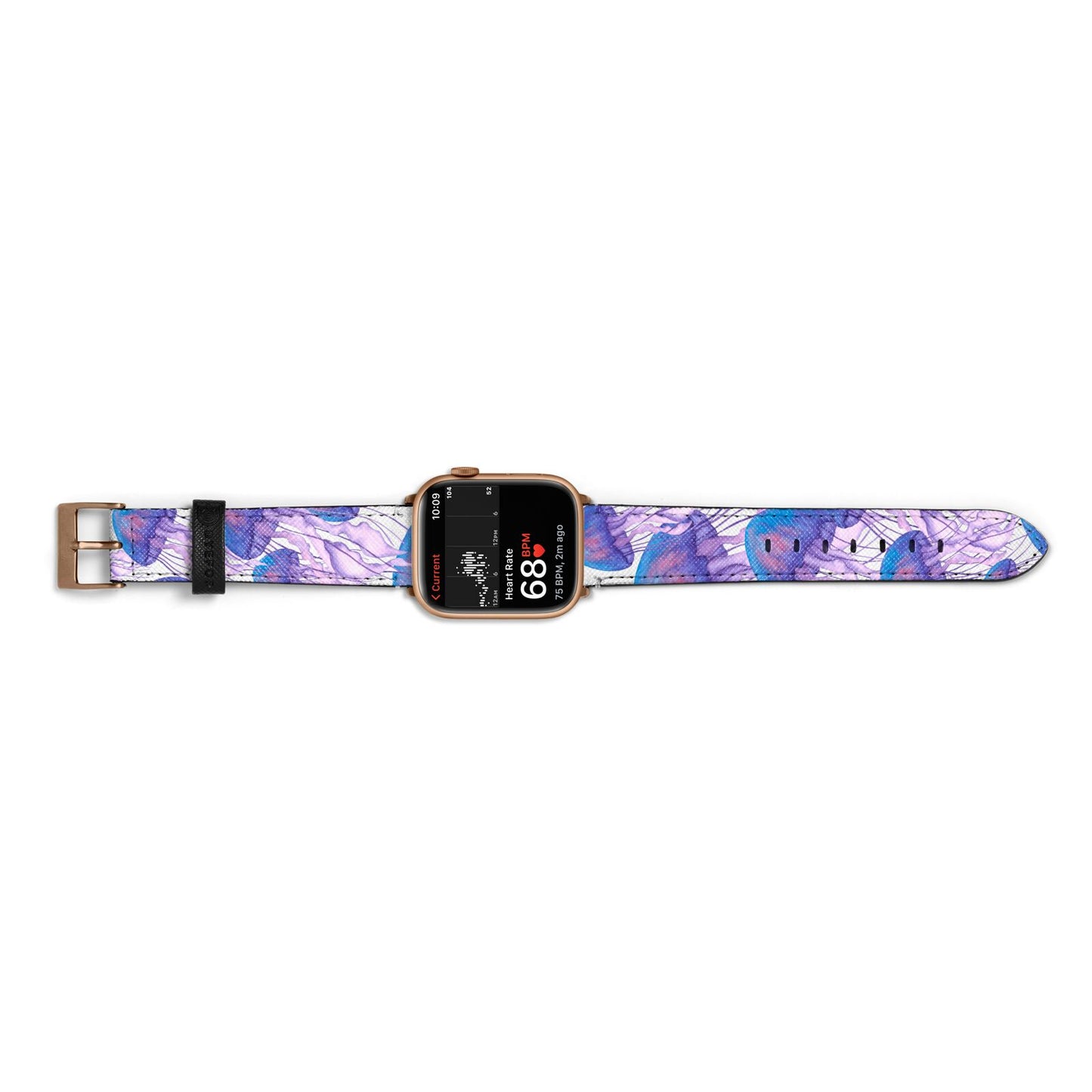 Jellyfish Apple Watch Strap Size 38mm Landscape Image Gold Hardware