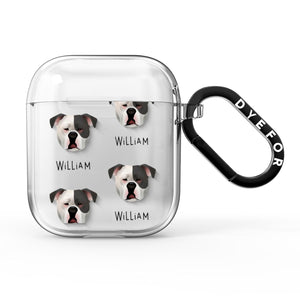 Johnson American Bulldog Icon with Name AirPods Case