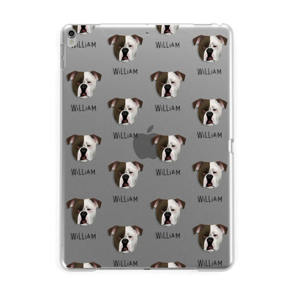 Johnson American Bulldog Icon with Name Apple iPad Silver Case