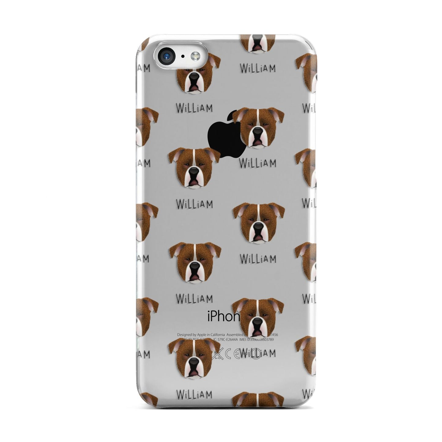 Johnson American Bulldog Icon with Name Apple iPhone 5c Case