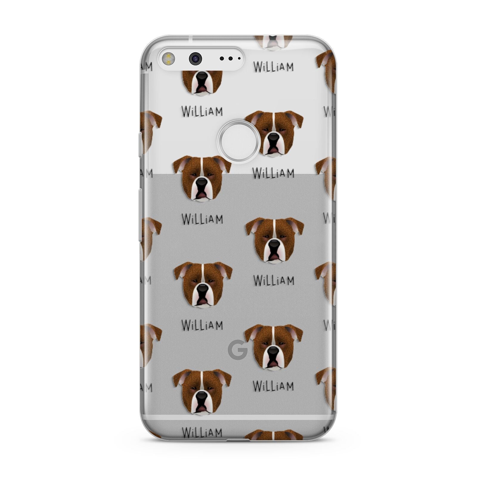 Johnson American Bulldog Icon with Name Google Pixel Case