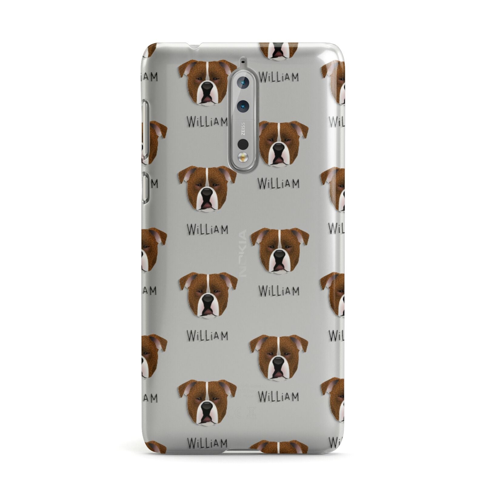 Johnson American Bulldog Icon with Name Nokia Case