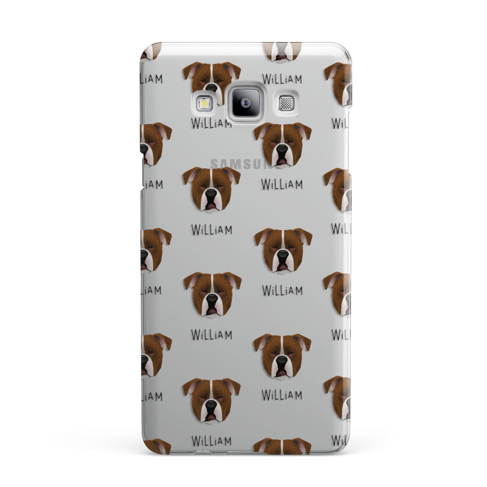 Johnson American Bulldog Icon with Name Samsung Galaxy A7 2015 Case