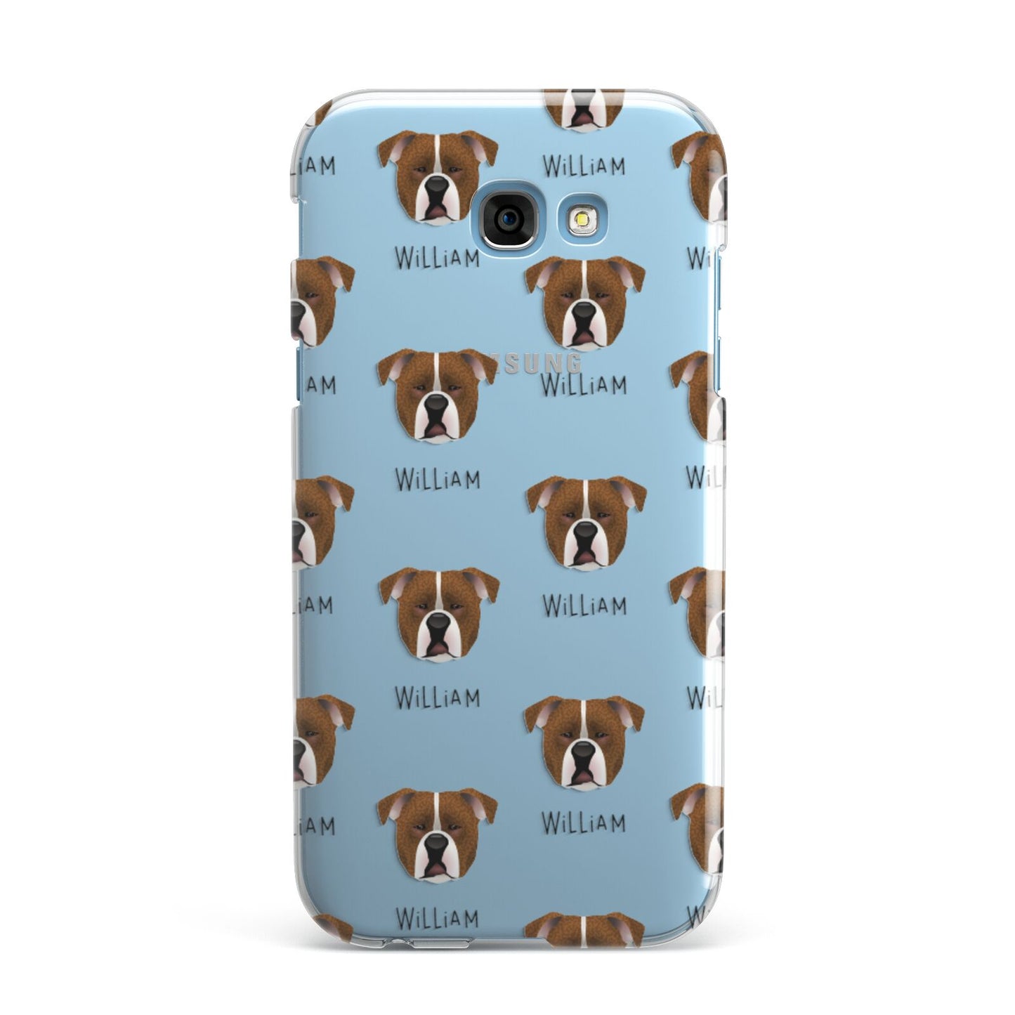 Johnson American Bulldog Icon with Name Samsung Galaxy A7 2017 Case