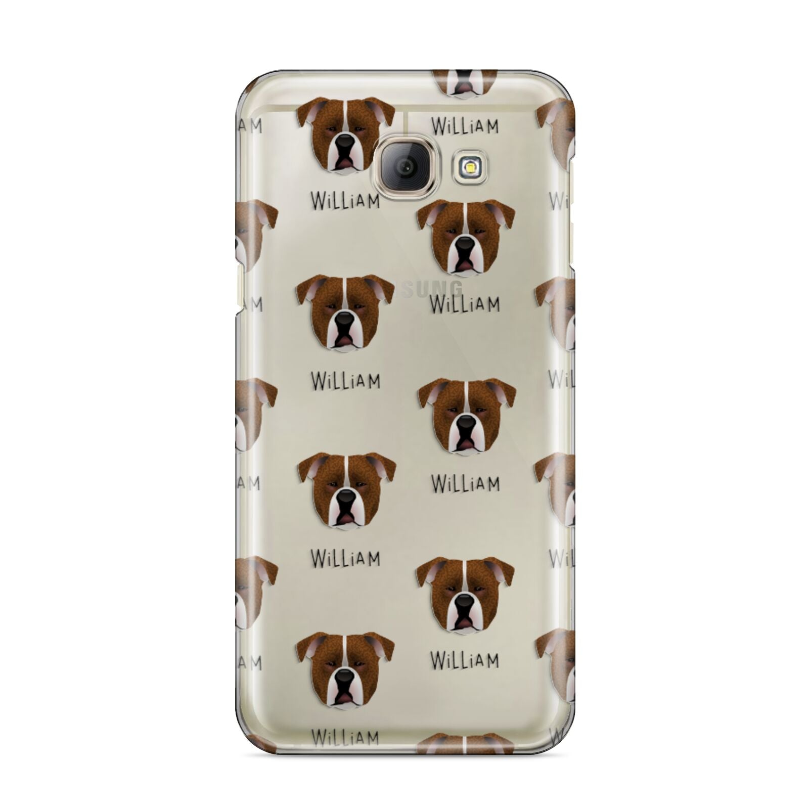 Johnson American Bulldog Icon with Name Samsung Galaxy A8 2016 Case