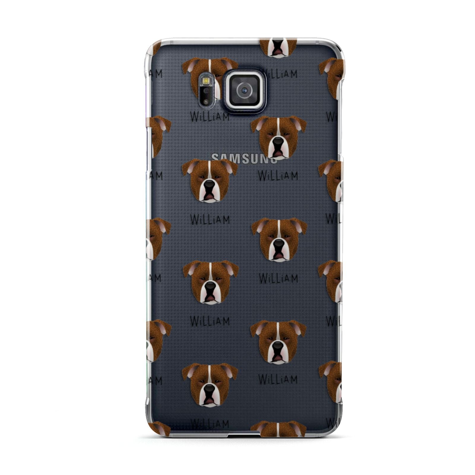 Johnson American Bulldog Icon with Name Samsung Galaxy Alpha Case