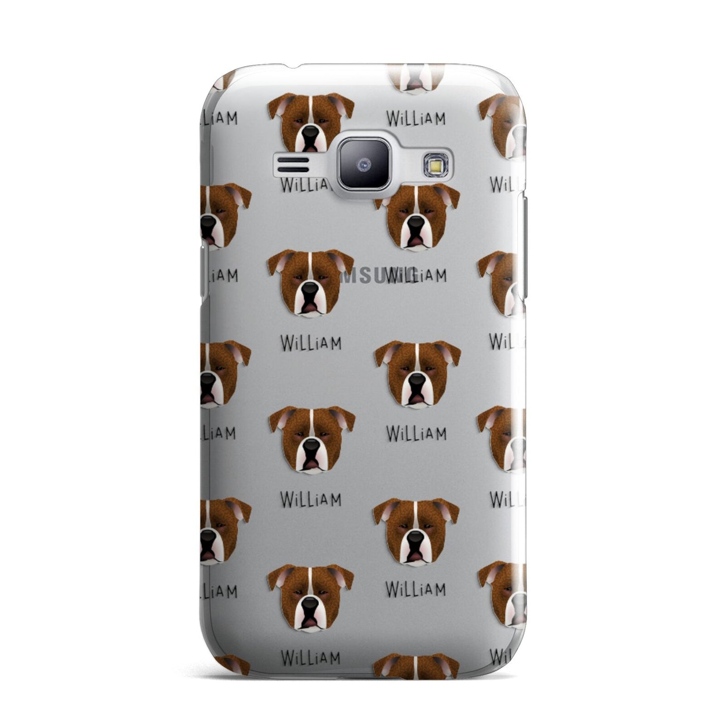 Johnson American Bulldog Icon with Name Samsung Galaxy J1 2015 Case