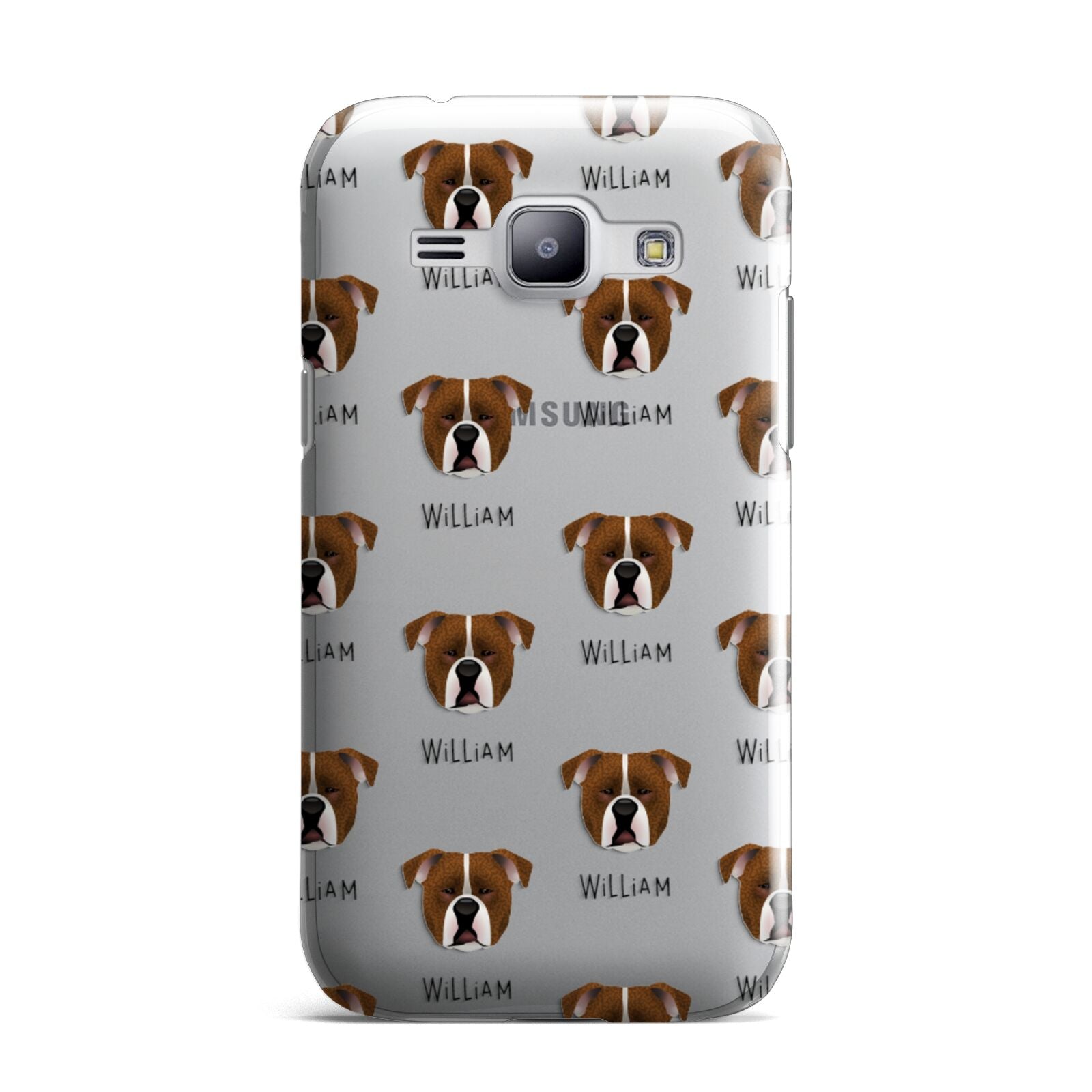 Johnson American Bulldog Icon with Name Samsung Galaxy J1 2015 Case