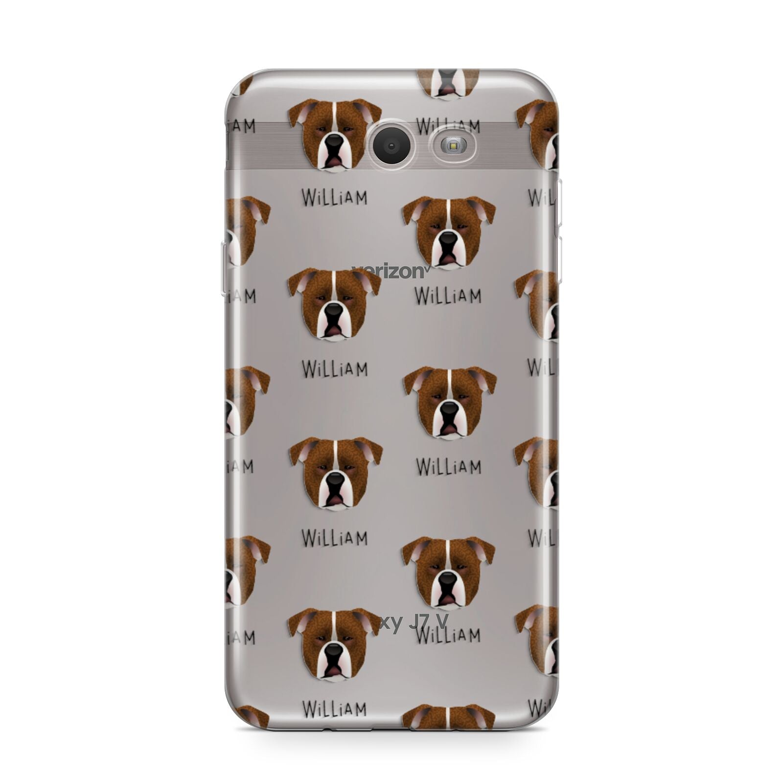 Johnson American Bulldog Icon with Name Samsung Galaxy J7 2017 Case