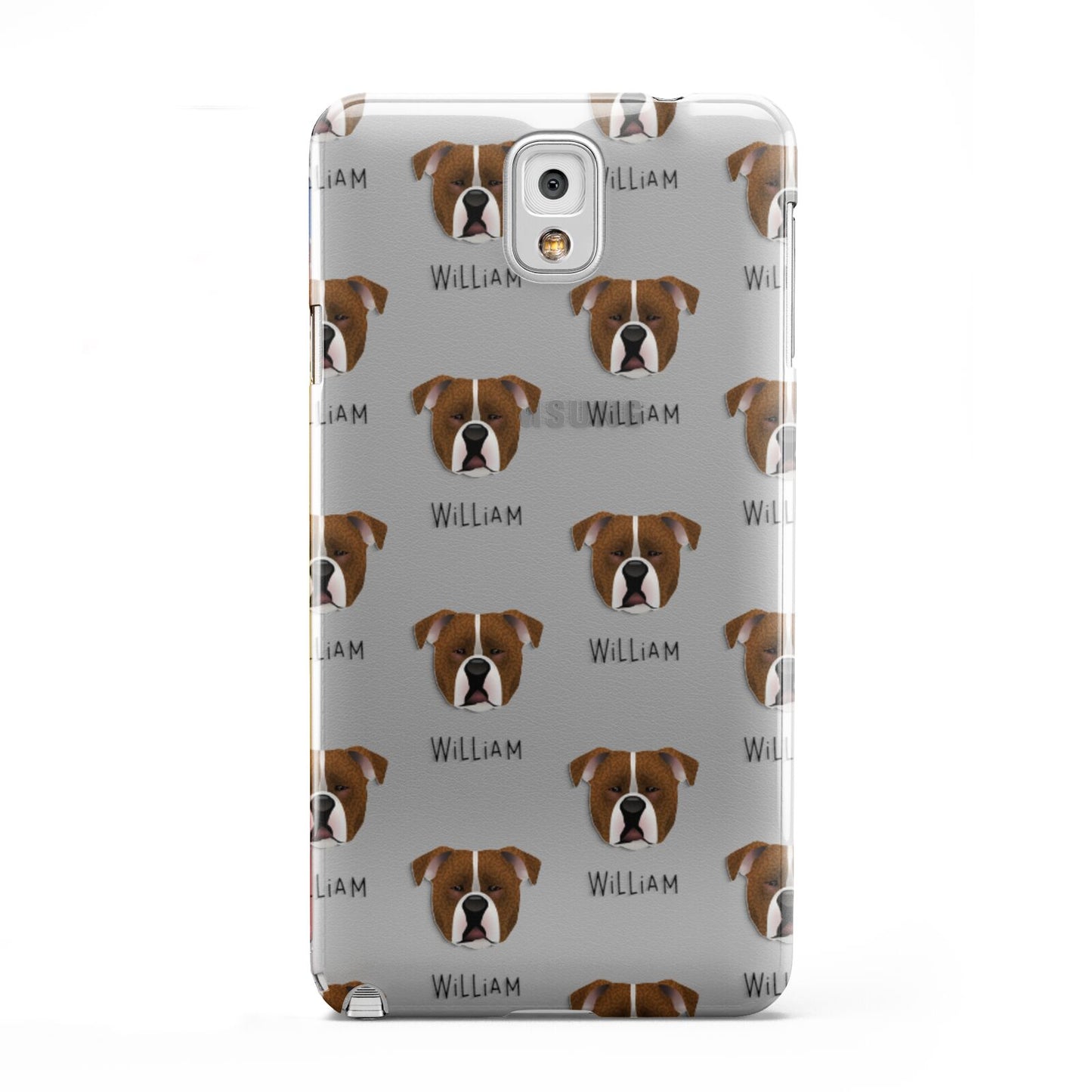 Johnson American Bulldog Icon with Name Samsung Galaxy Note 3 Case