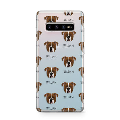 Johnson American Bulldog Icon with Name Samsung Galaxy S10 Case