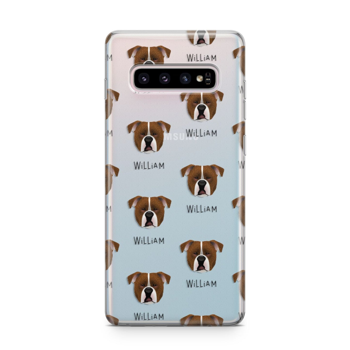 Johnson American Bulldog Icon with Name Samsung Galaxy S10 Plus Case