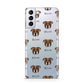 Johnson American Bulldog Icon with Name Samsung S21 Plus Phone Case