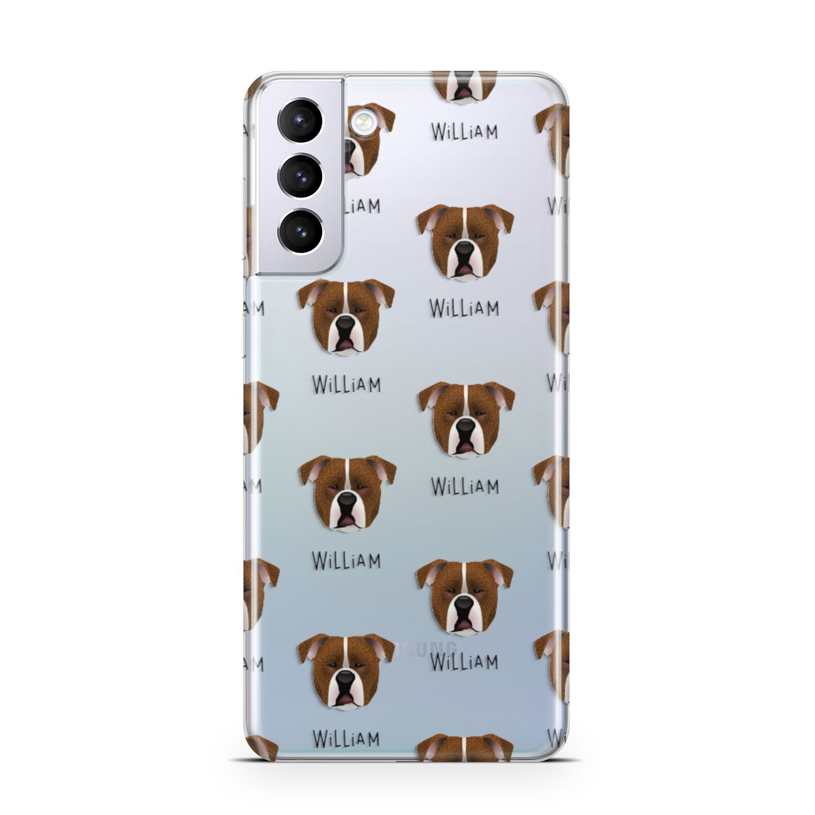 Johnson American Bulldog Icon with Name Samsung S21 Plus Phone Case