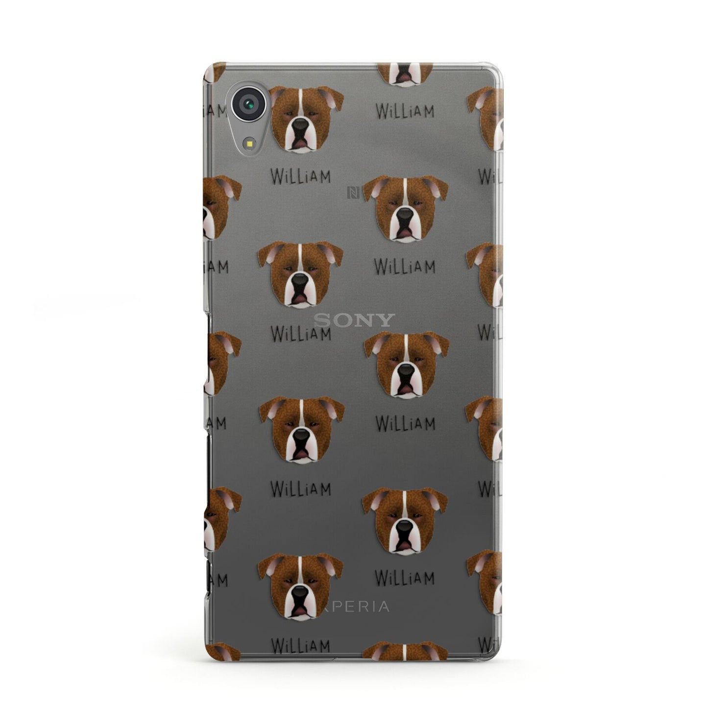 Johnson American Bulldog Icon with Name Sony Xperia Case