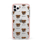 Johnson American Bulldog Icon with Name iPhone 11 Pro Max Impact Pink Edge Case