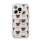 Johnson American Bulldog Icon with Name iPhone 14 Pro Glitter Tough Case Silver