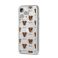 Johnson American Bulldog Icon with Name iPhone 14 Pro Max Clear Tough Case Silver Angled Image
