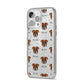 Johnson American Bulldog Icon with Name iPhone 14 Pro Max Glitter Tough Case Silver Angled Image