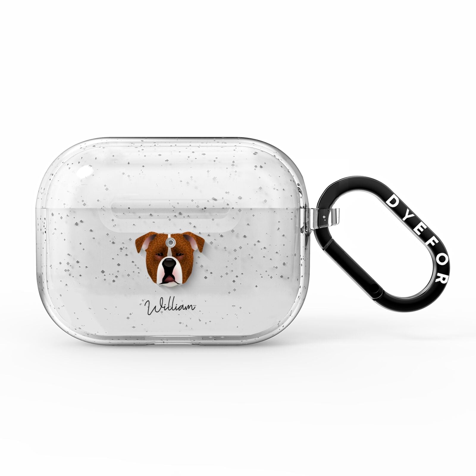 Johnson American Bulldog Personalised AirPods Pro Glitter Case