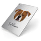 Johnson American Bulldog Personalised Apple iPad Case on Silver iPad Side View