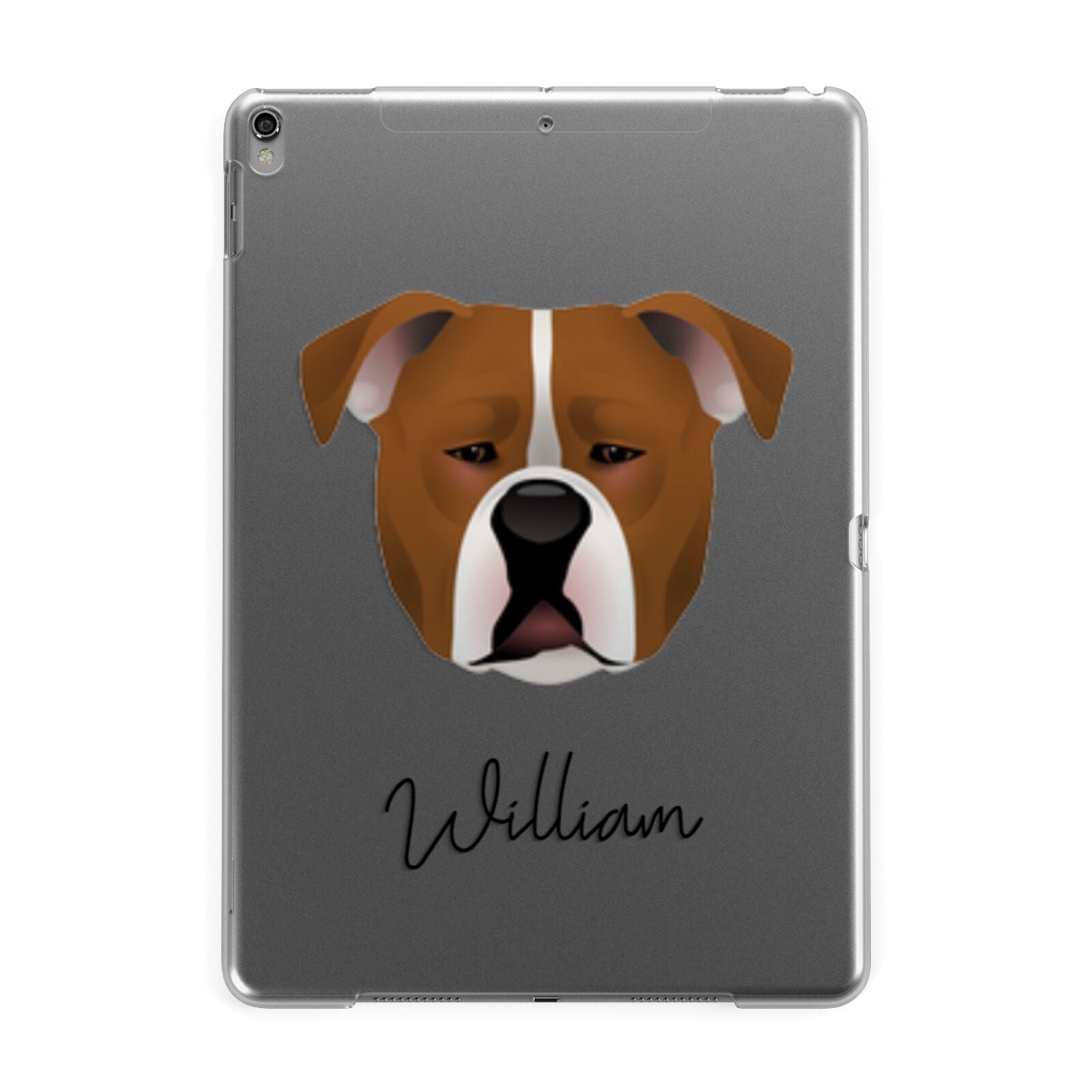 Johnson American Bulldog Personalised Apple iPad Grey Case