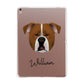 Johnson American Bulldog Personalised Apple iPad Rose Gold Case
