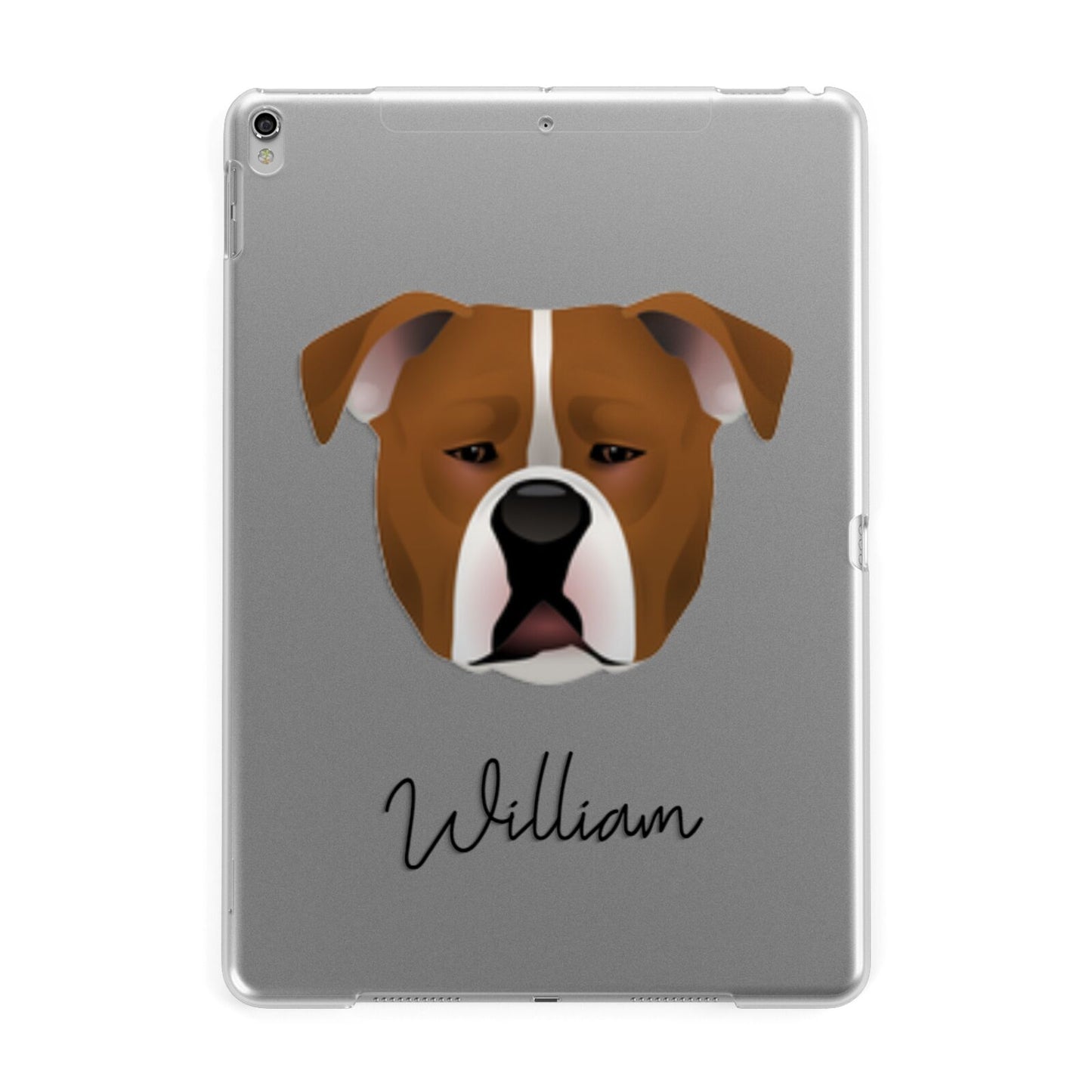 Johnson American Bulldog Personalised Apple iPad Silver Case