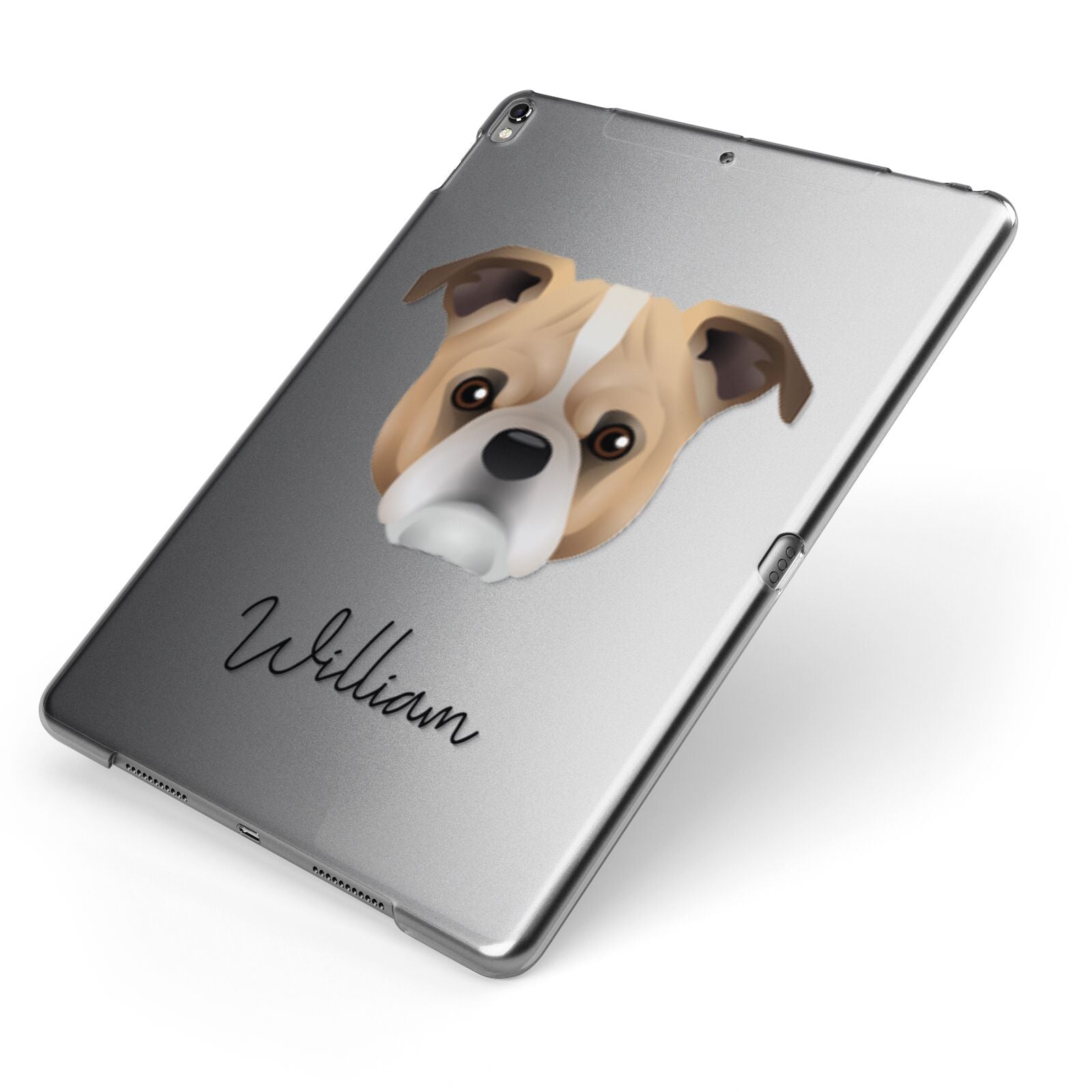 Jug Personalised Apple iPad Case on Grey iPad Side View