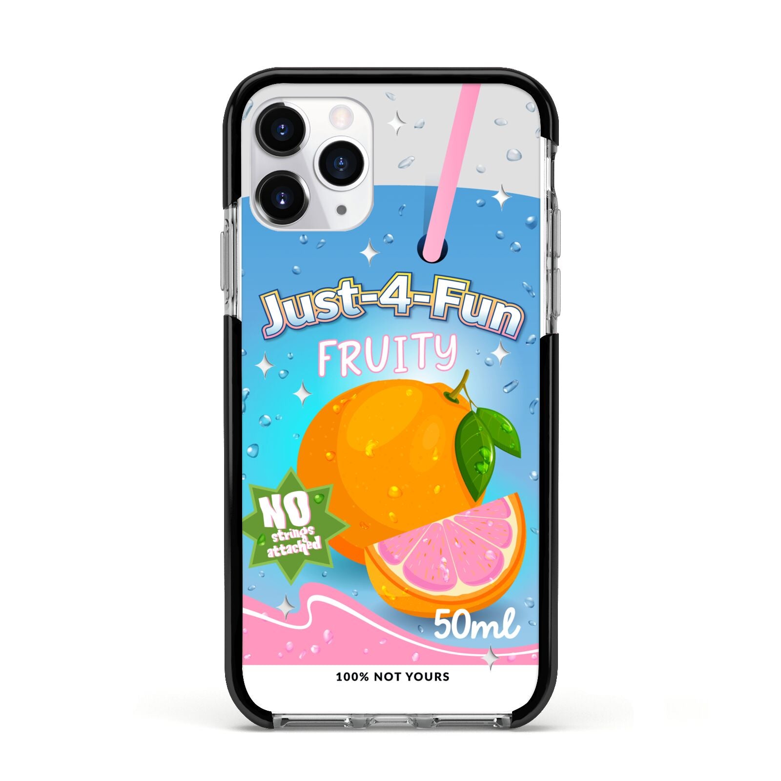 Just 4 Fun Apple iPhone 11 Pro in Silver with Black Impact Case