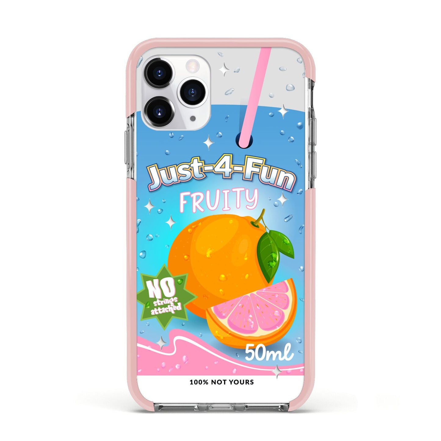 Just 4 Fun Apple iPhone 11 Pro in Silver with Pink Impact Case