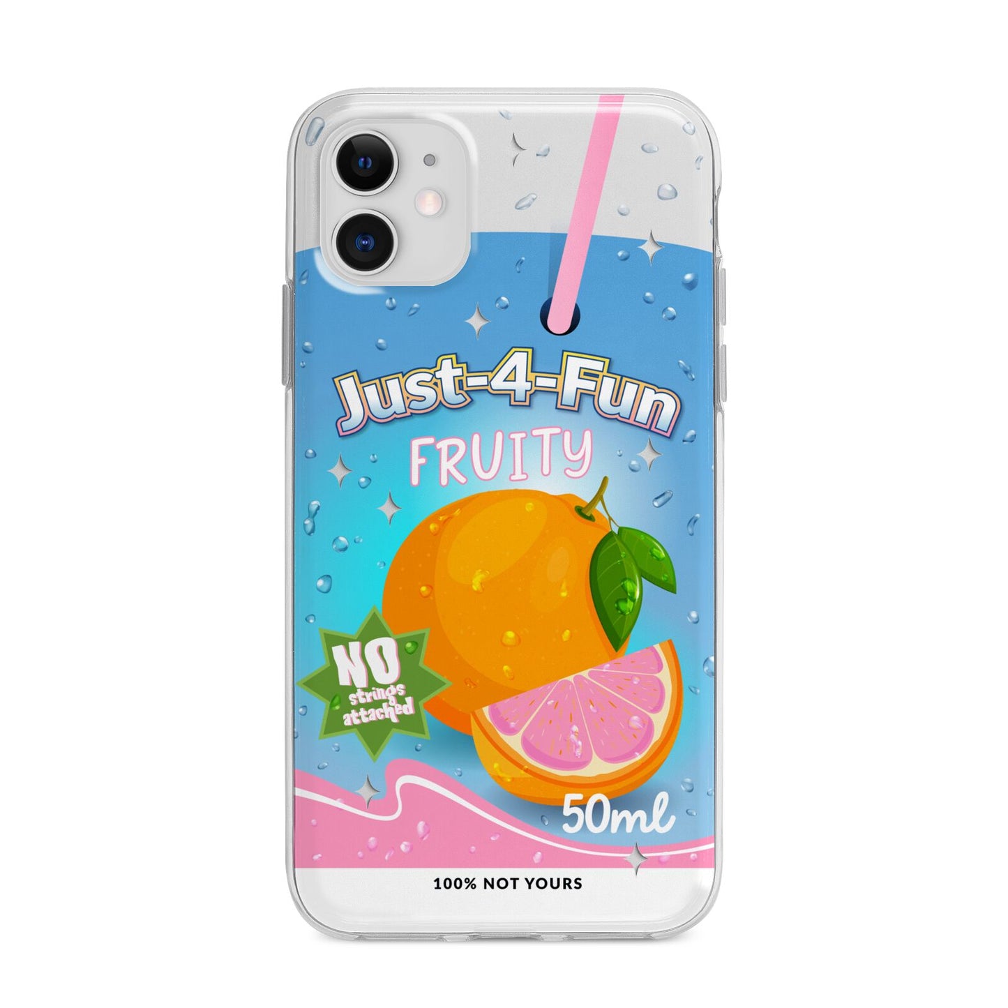 Just 4 Fun Apple iPhone 11 in White with Bumper Case