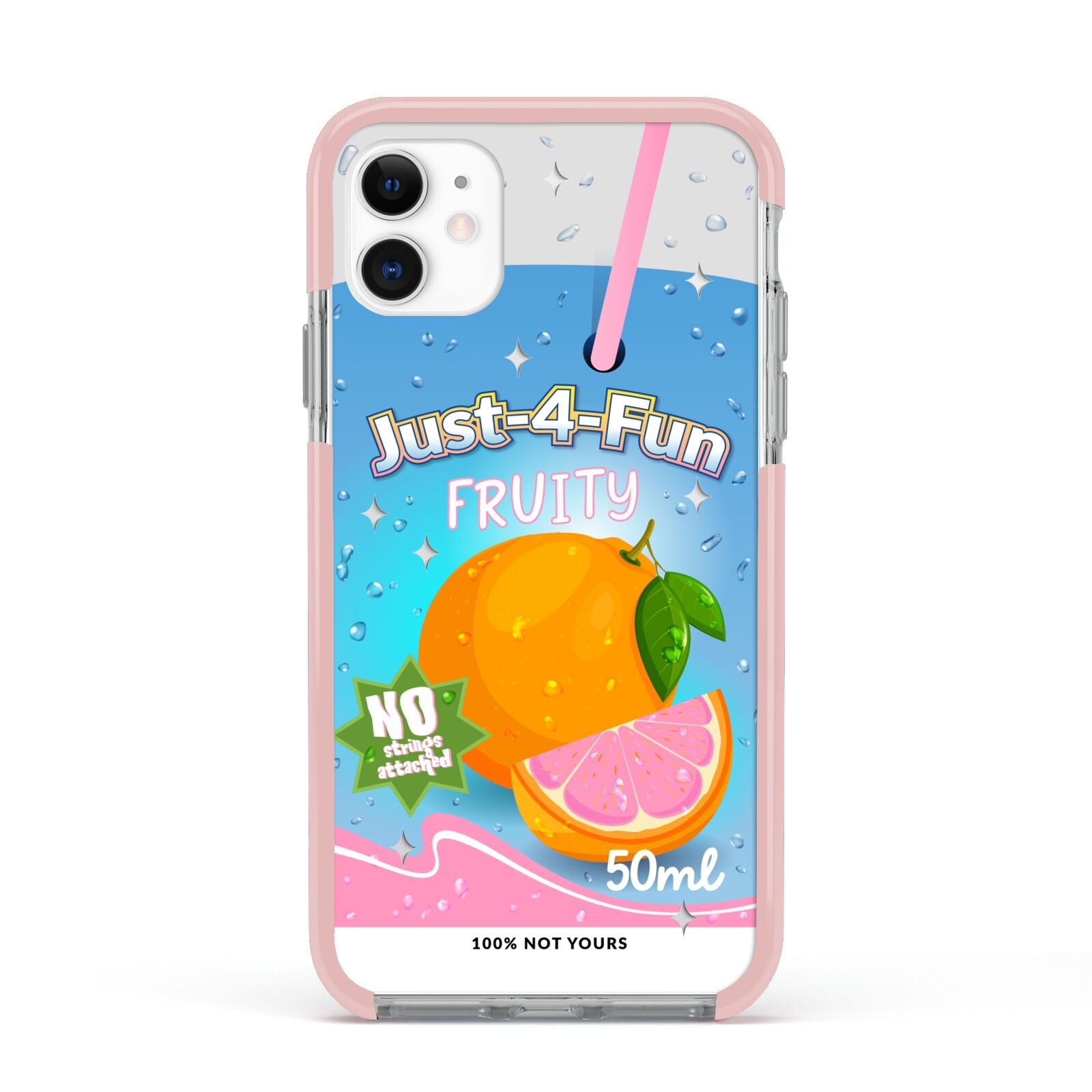 Just 4 Fun Apple iPhone 11 in White with Pink Impact Case