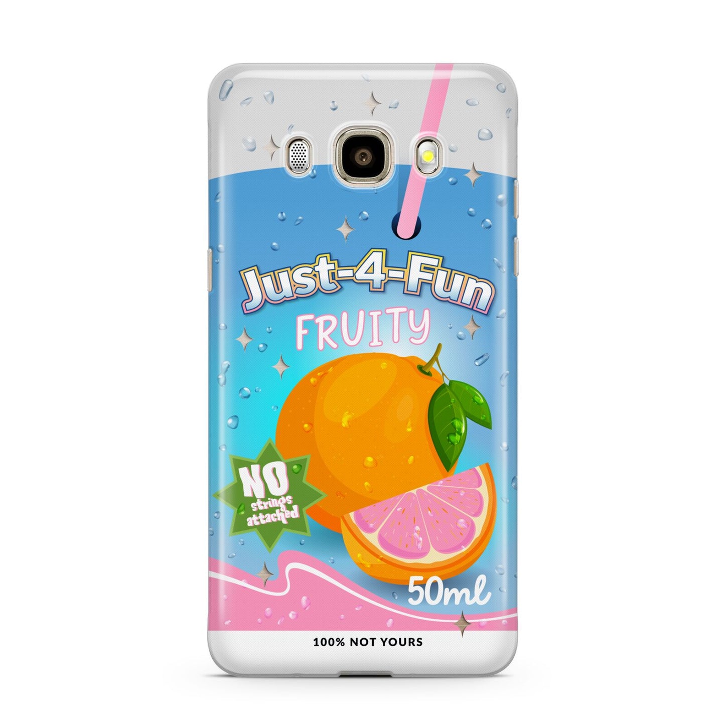 Just 4 Fun Samsung Galaxy J7 2016 Case on gold phone