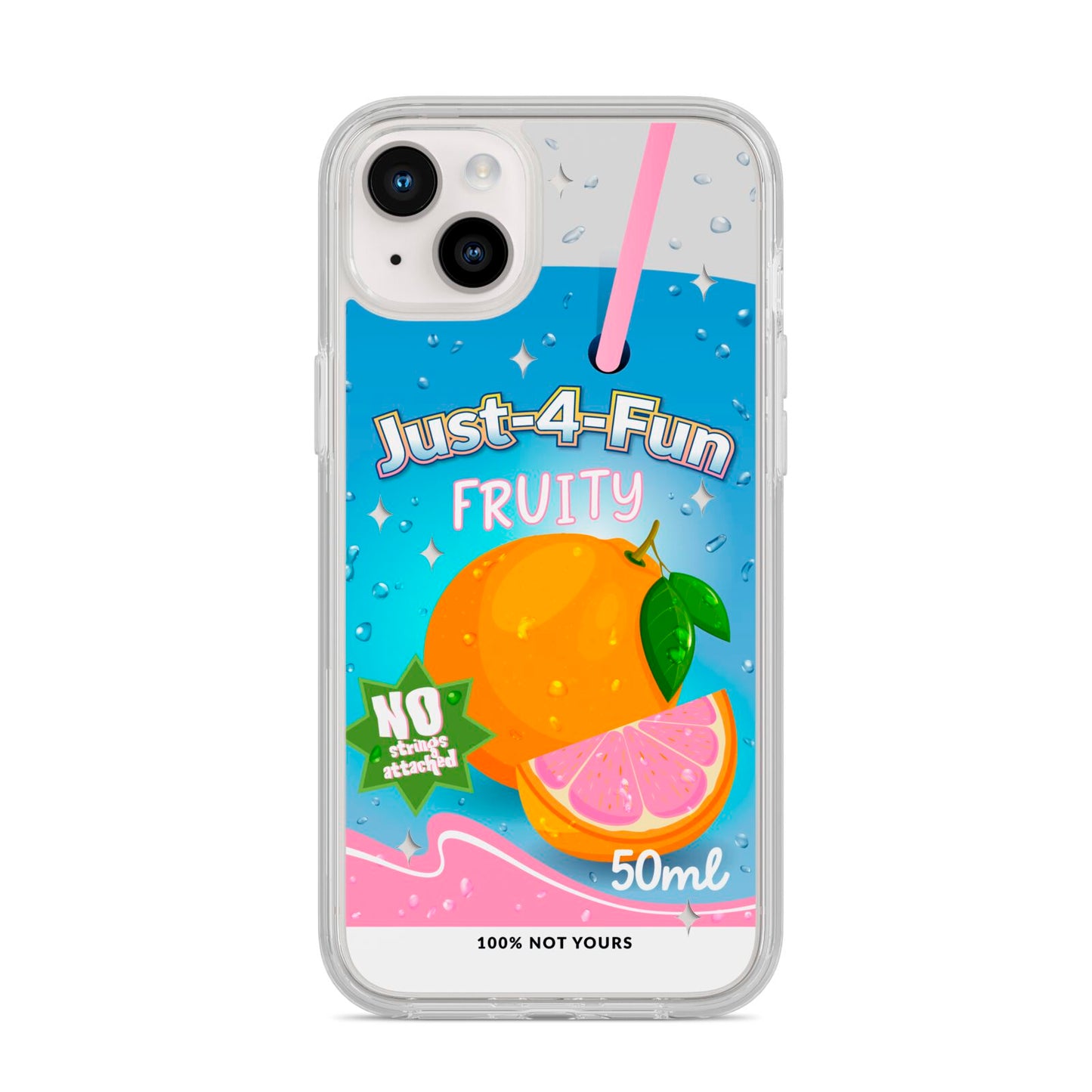 Just 4 Fun iPhone 14 Plus Clear Tough Case Starlight