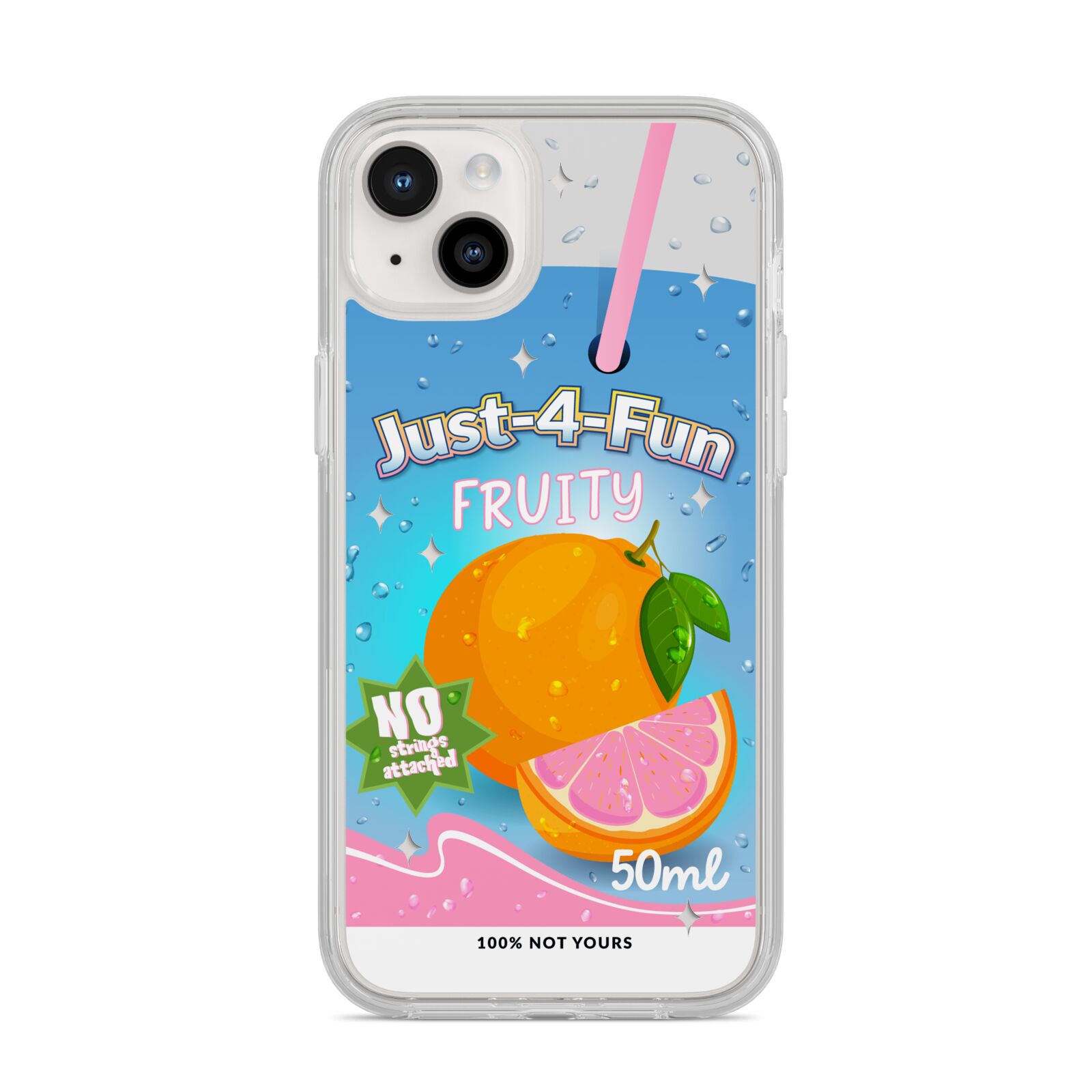 Just 4 Fun iPhone 14 Plus Clear Tough Case Starlight