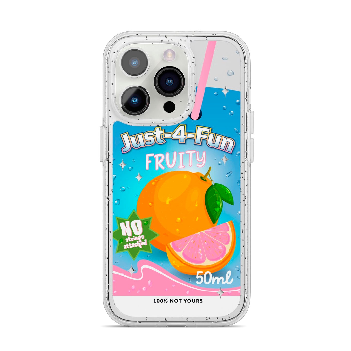 Just 4 Fun iPhone 14 Pro Glitter Tough Case Silver