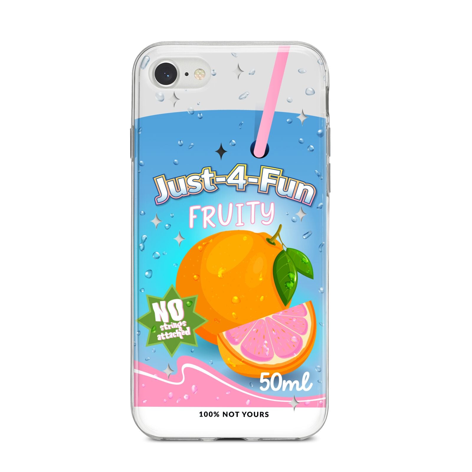 Just 4 Fun iPhone 8 Bumper Case on Silver iPhone