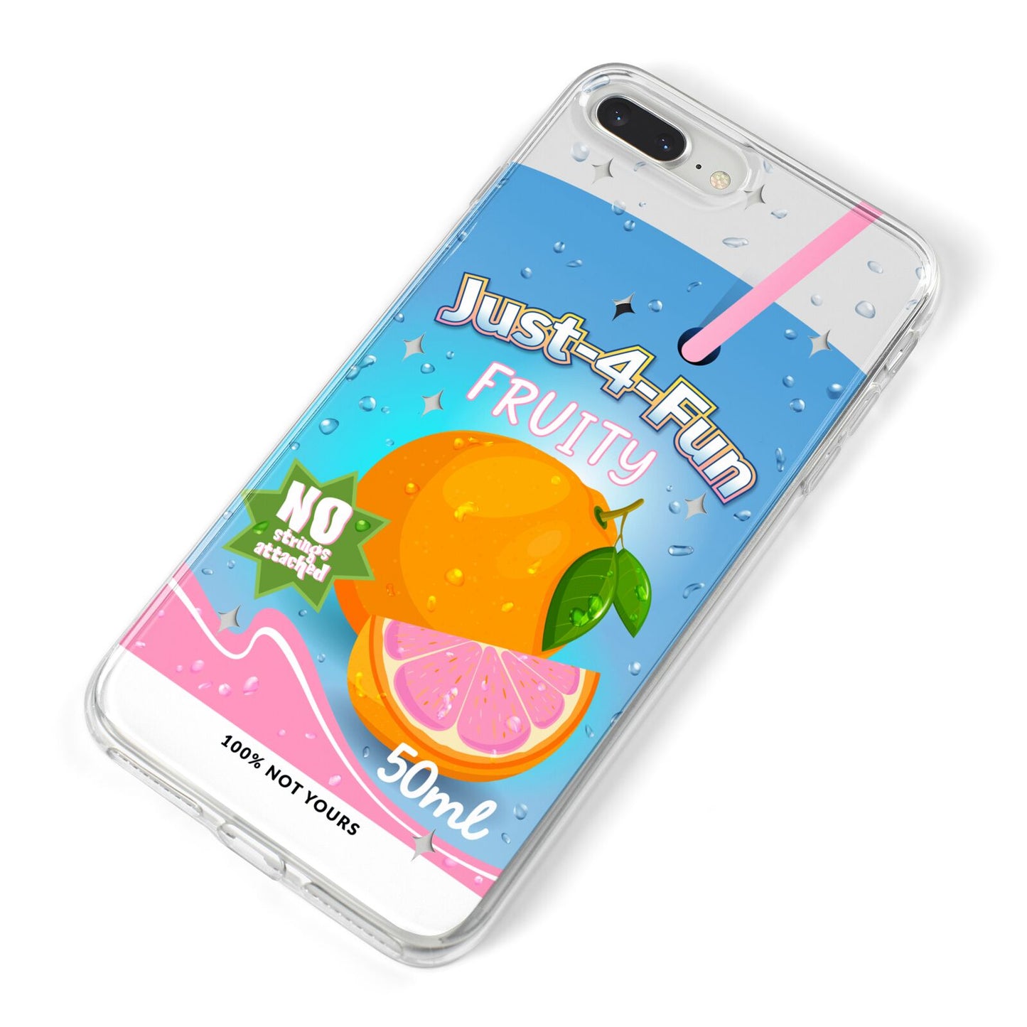 Just 4 Fun iPhone 8 Plus Bumper Case on Silver iPhone Alternative Image