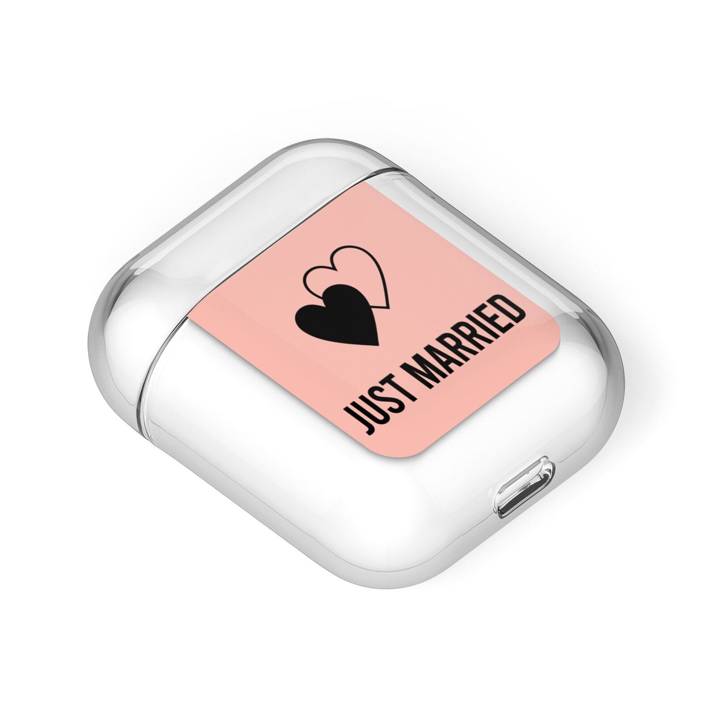 Just Married AirPods Case Laid Flat