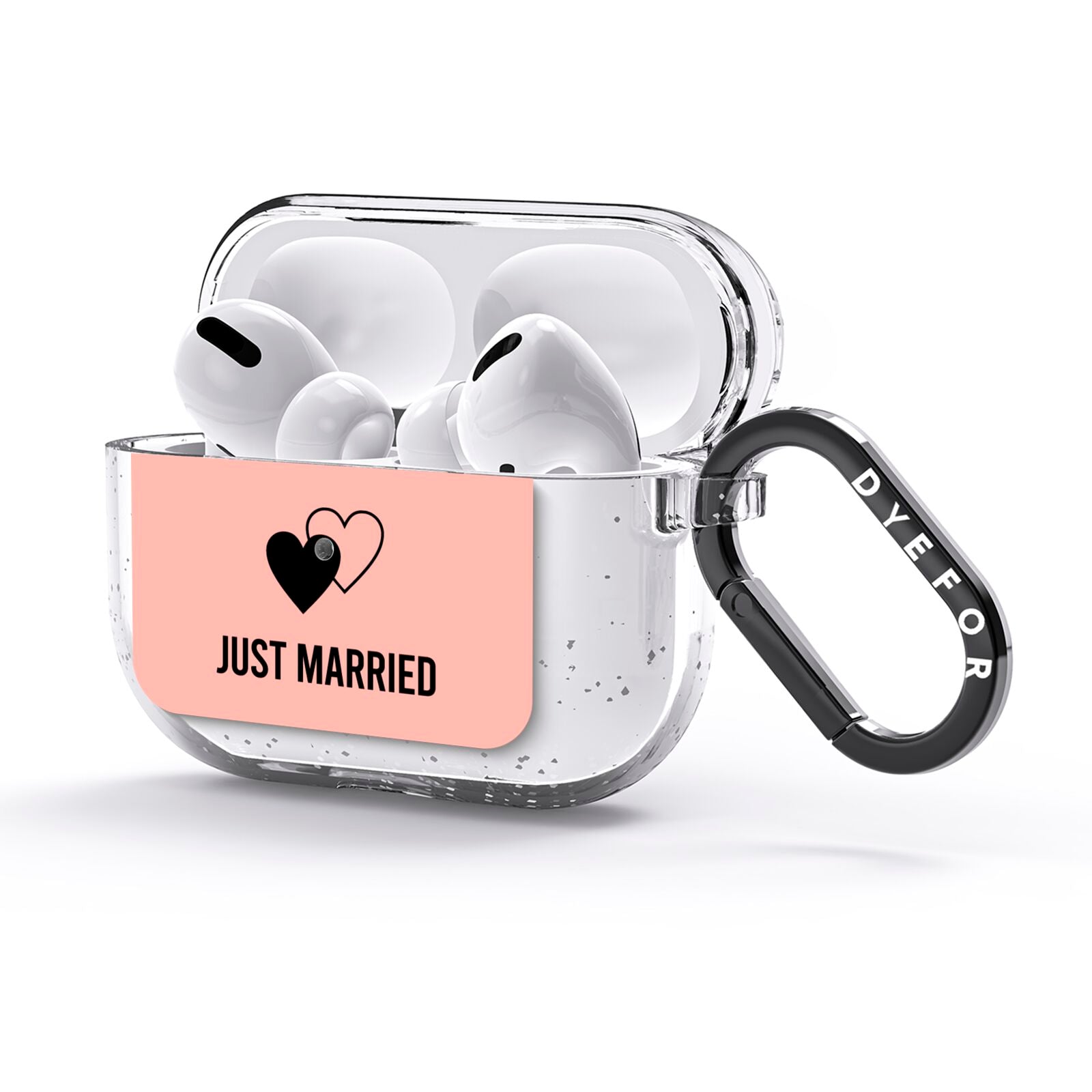 Just Married AirPods Glitter Case 3rd Gen Side Image