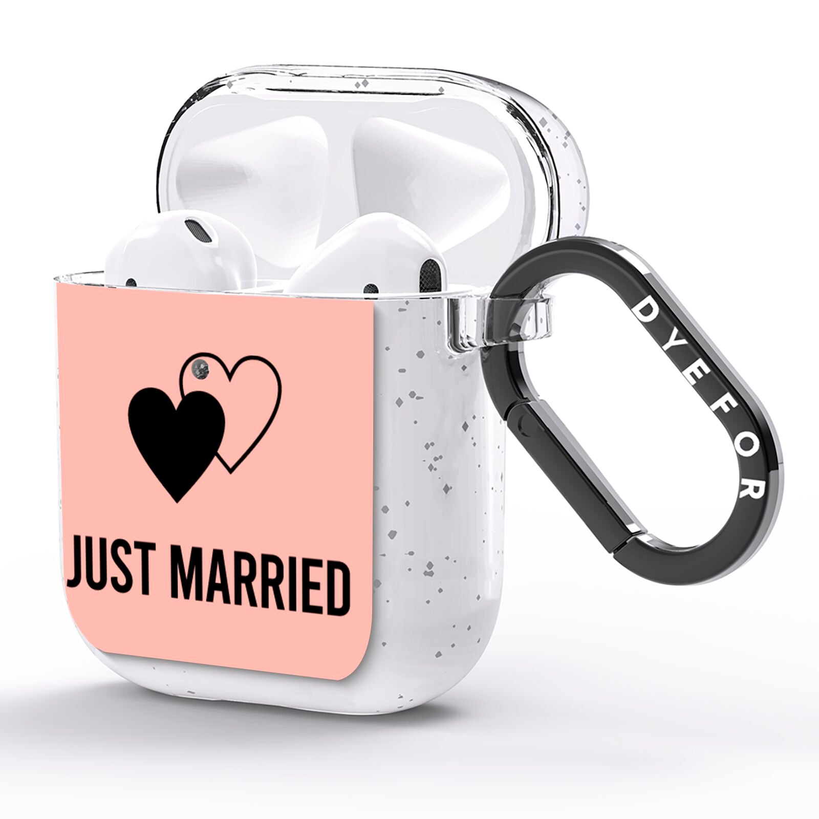 Just Married AirPods Glitter Case Side Image