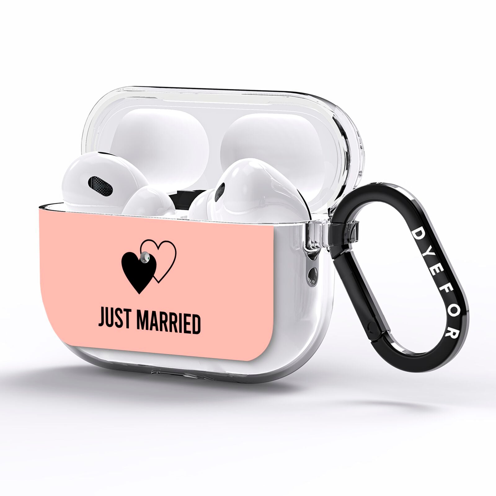 Just Married AirPods Pro Clear Case Side Image