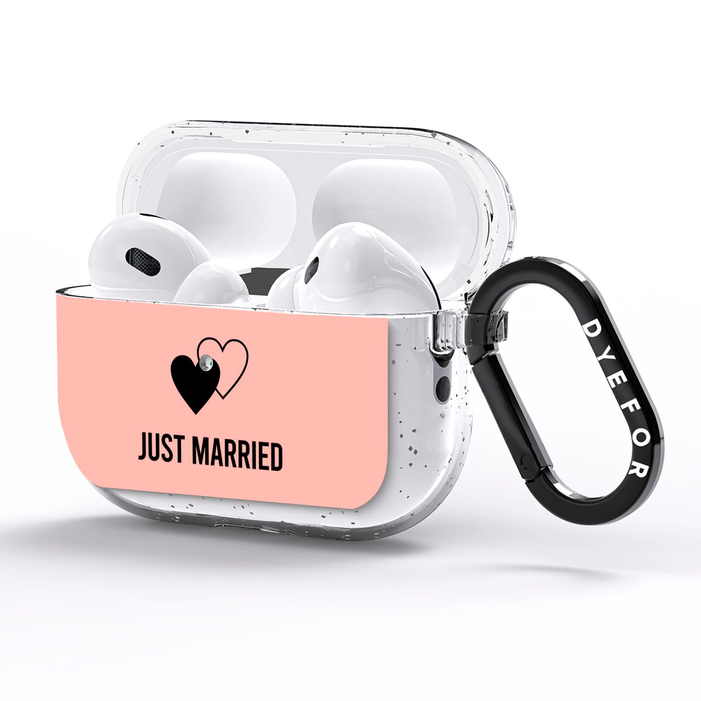 Just Married AirPods Pro Glitter Case Side Image